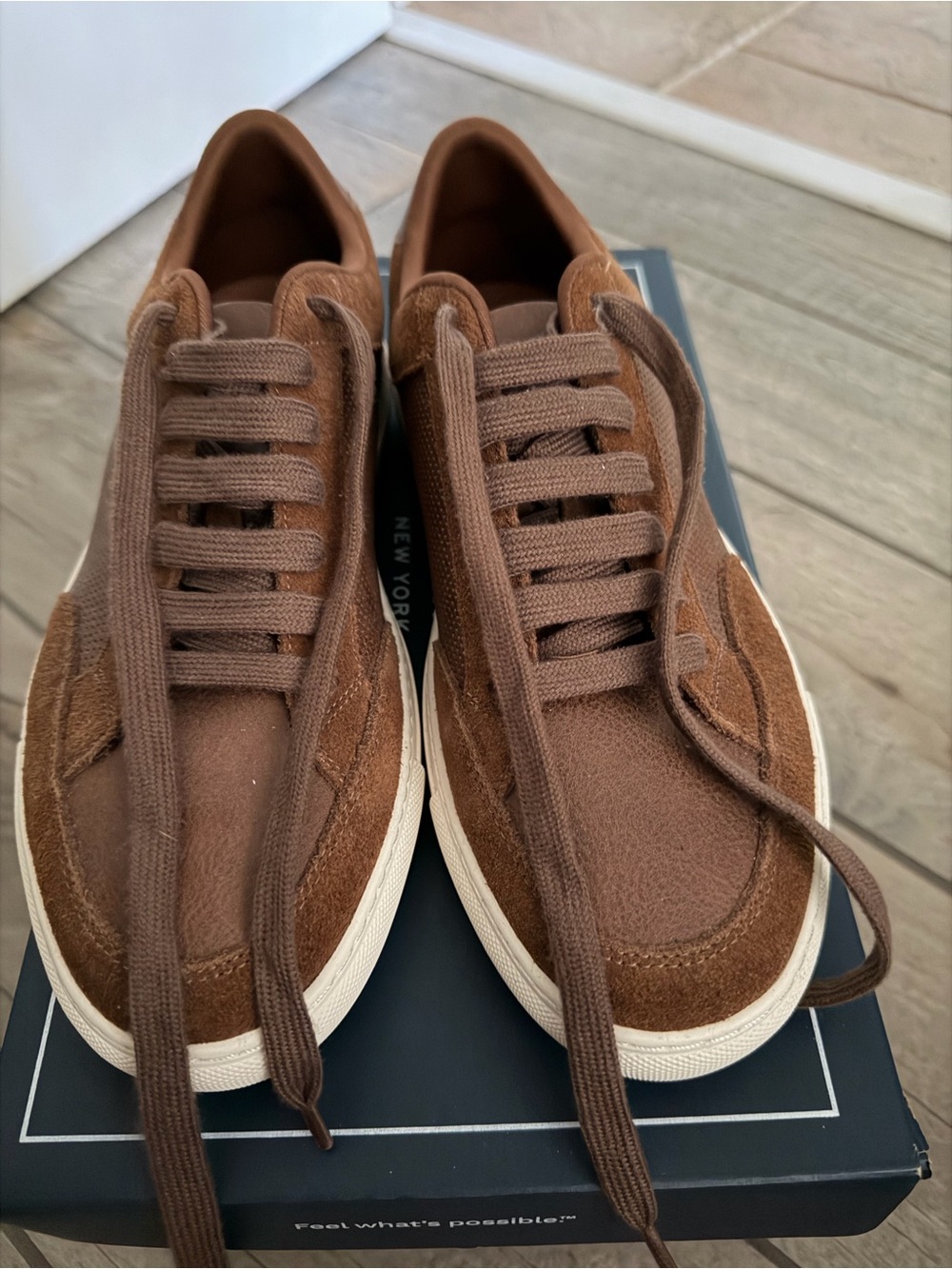 Aldo Men's Brown Suede & Canvas Low-Top Sneakers